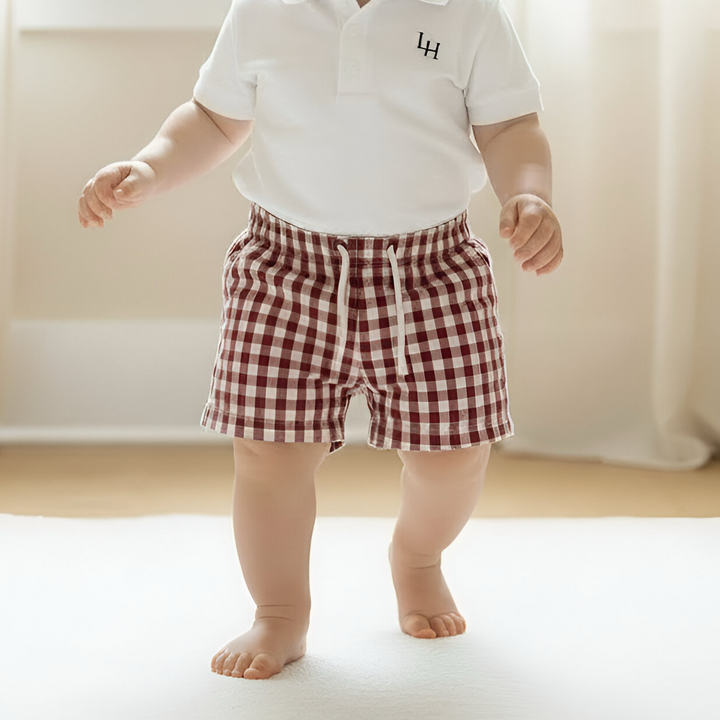 Baby Boys Sonny Short - Red Check