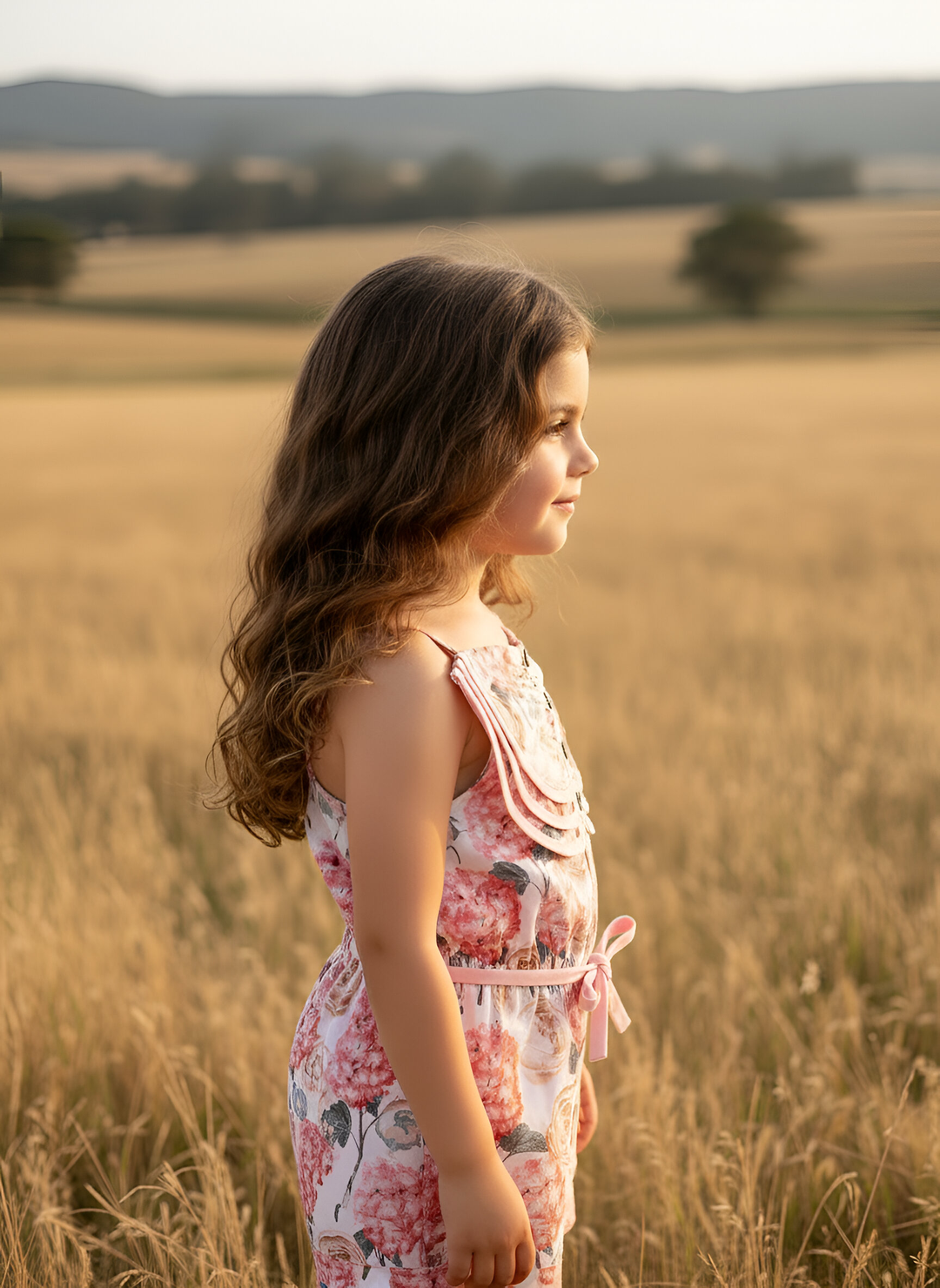 Girls Miranda Playsuit - Pink Blossom