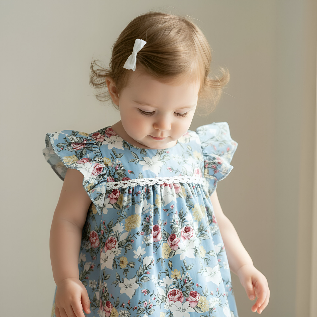 Baby Girls Maisy Dress - Blue Blossom