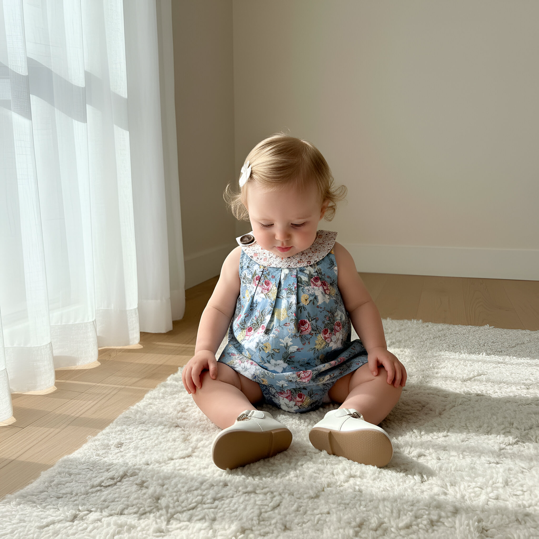 Baby Girls Sofia Playsuit - Blue Blossom