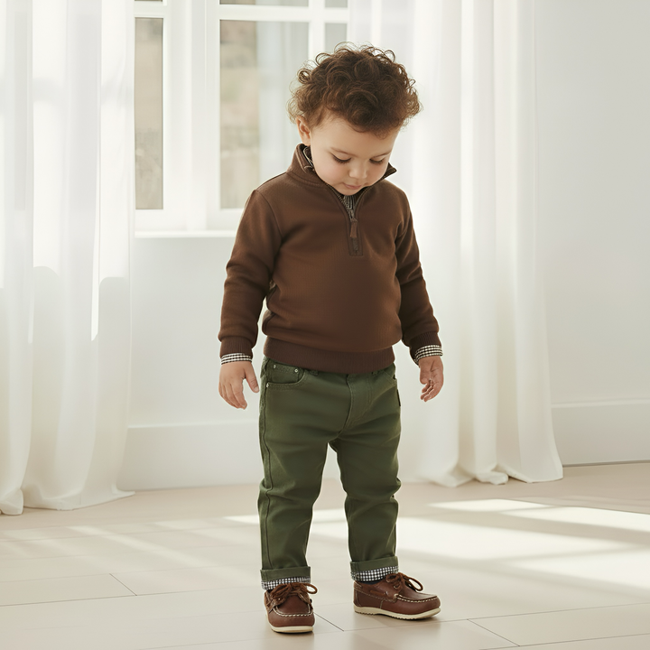 Baby Boys Harry Jumper - Dark Chestnut