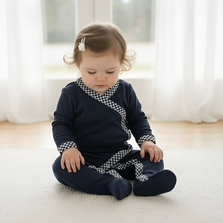 Baby Girls Winter Onesie - Navy
