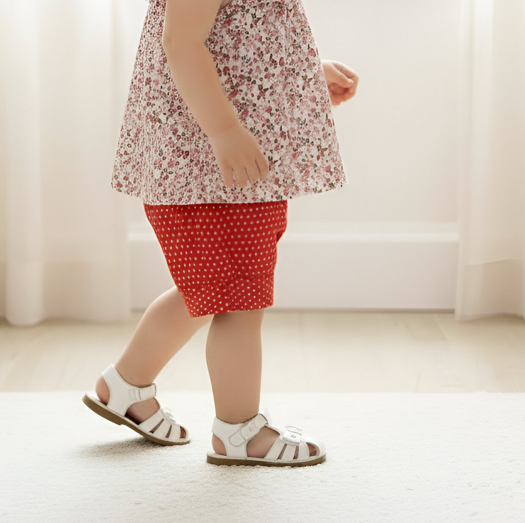 Baby Girls Lucy Shorts - Red Polka Dots