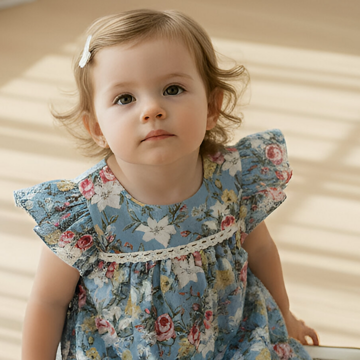 Baby Girls Maisy Dress - Blue Blossom