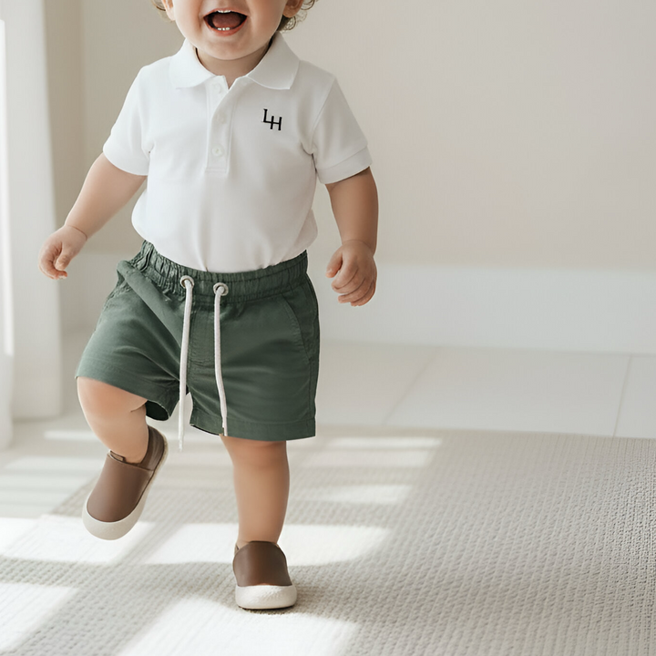 Baby Boys Sonny Short - Green Linen