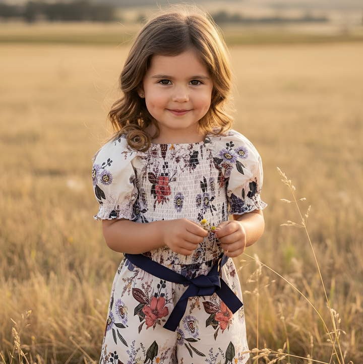 Girls Tilly Playsuit - Native Floral
