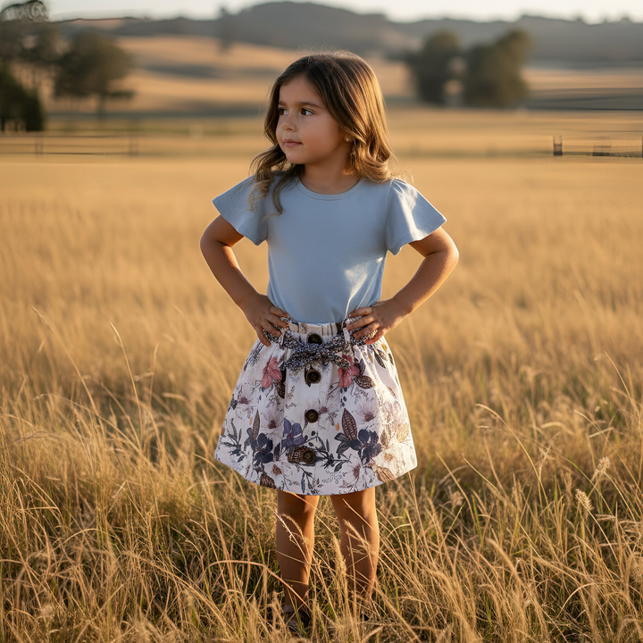 Girls Charlotte Skirt - Native Floral