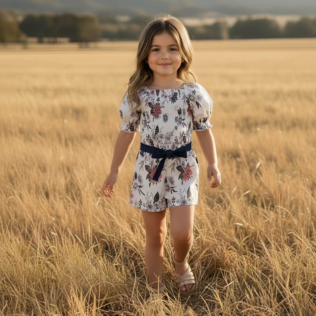 Girls Tilly Playsuit - Native Floral