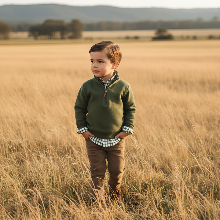 Boys Harry Jumper - Dark Olive