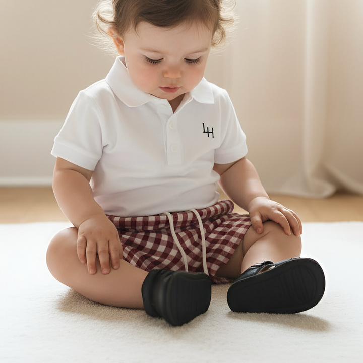 Baby Boys Sonny Short - Red Check