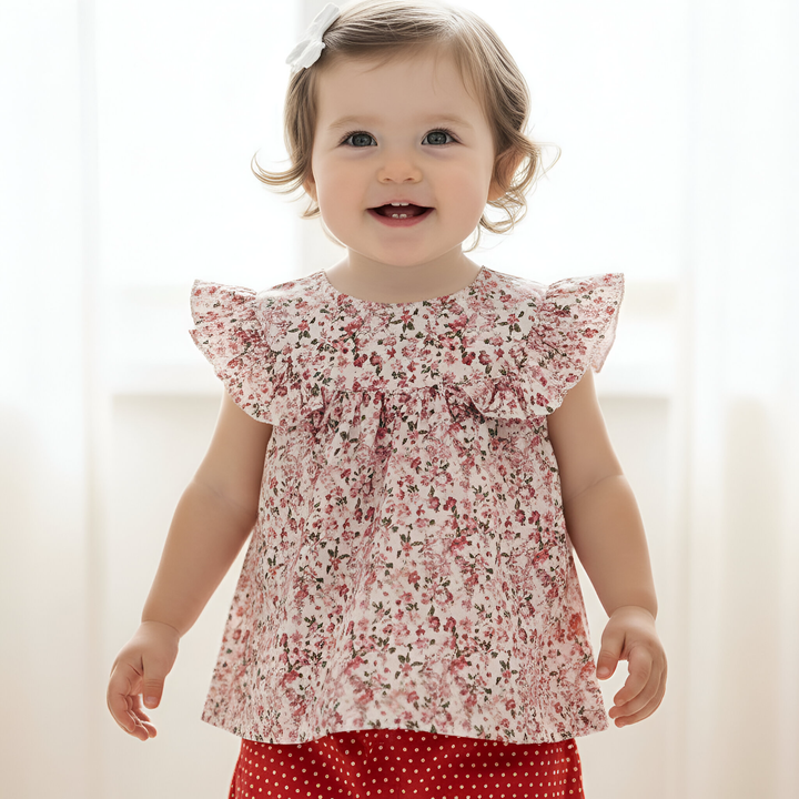Baby Girls Tasmin Top - Pink Petite Floral