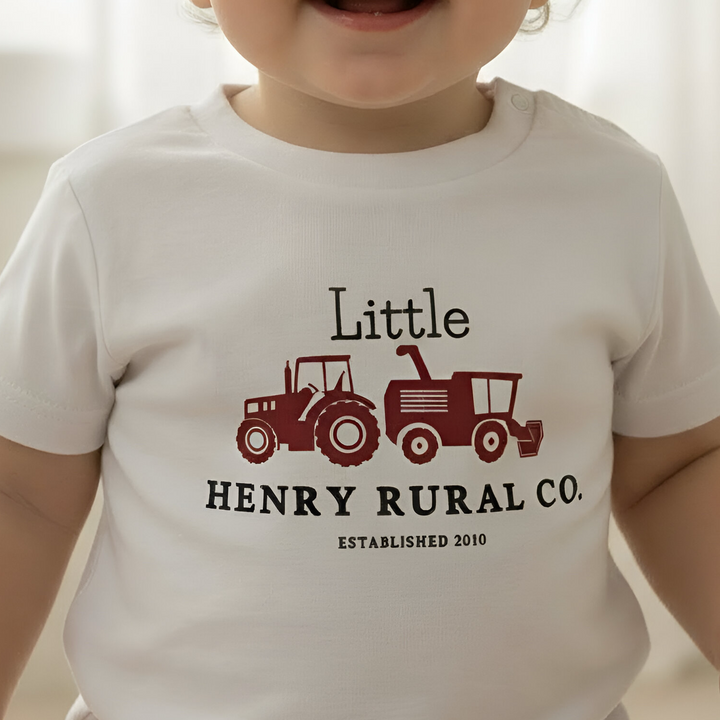 Baby Boys Tractor Tee - Red 26