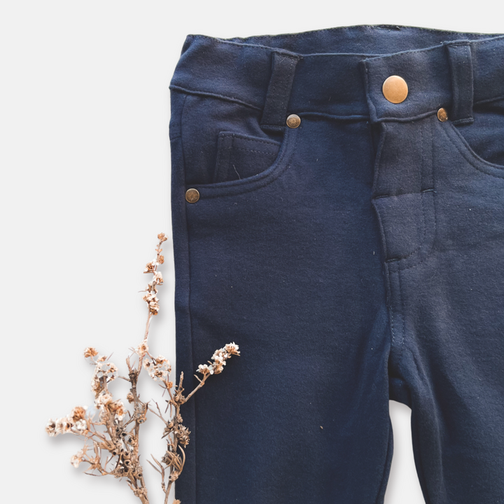 Baby Girls Jeggings -  Navy