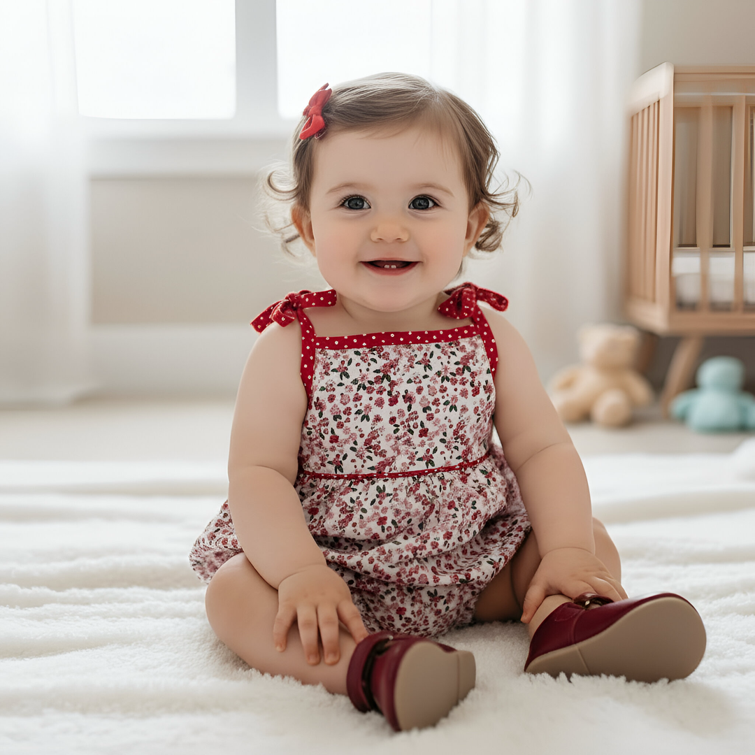 Baby Girls Elsie Playsuit  - Pink Petite Floral