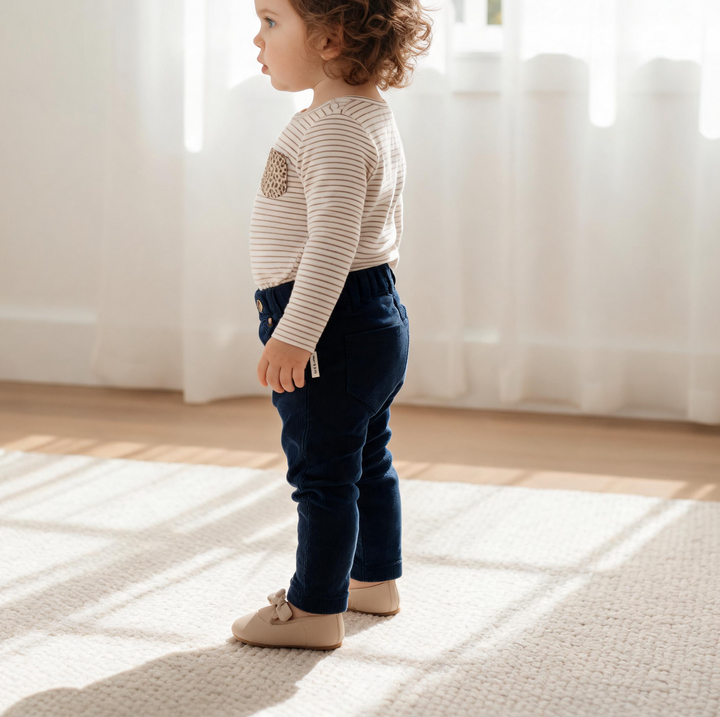 Baby Girls Jeggings -  Navy