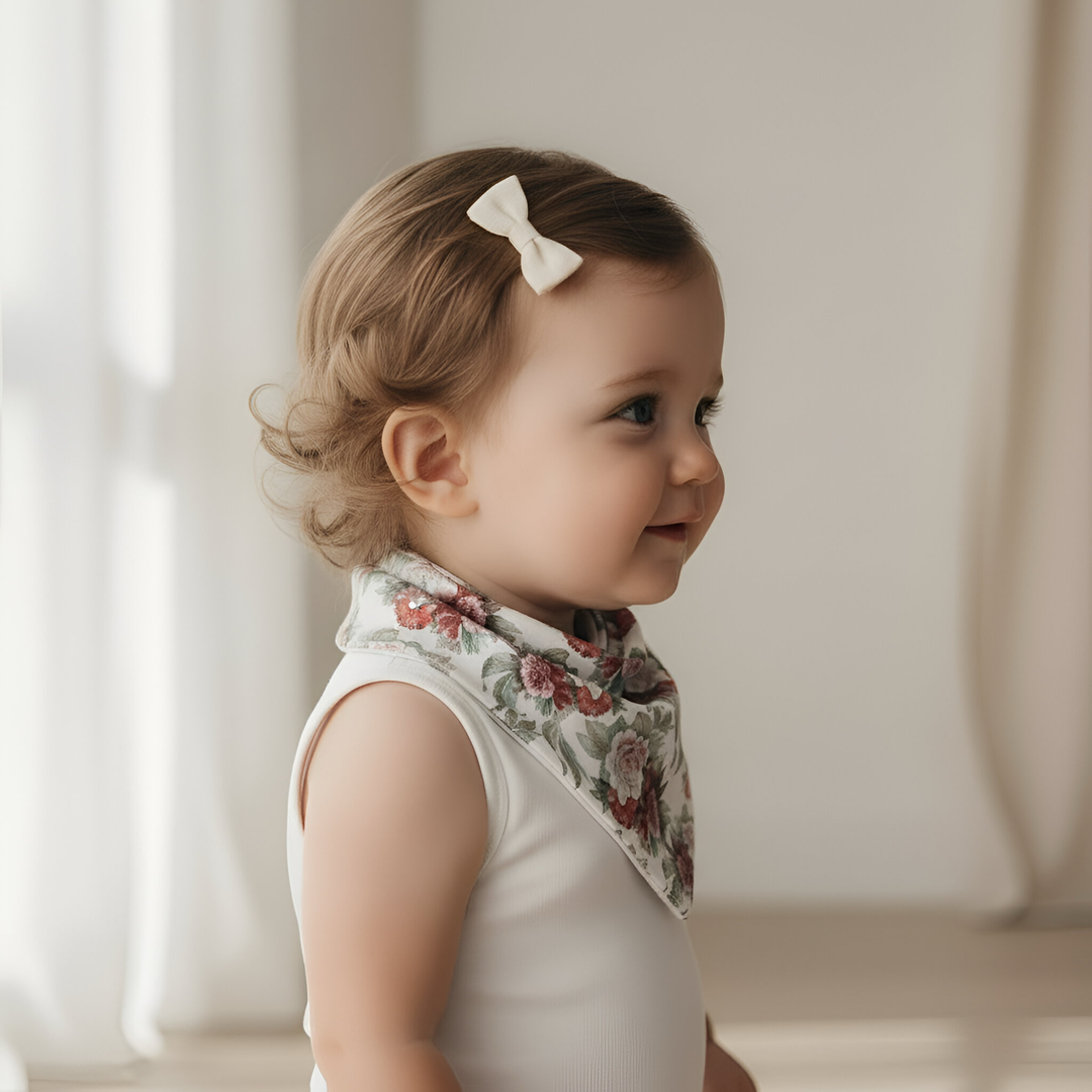 Baby Girls Dribble Bib - Festive Floral