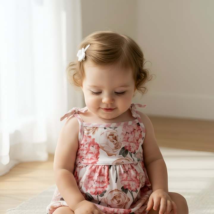 Baby Girls Elsie Playsuit - Pink Blossom