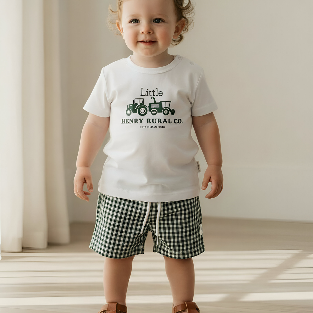 Baby Boys Tractor Tee - Green 26