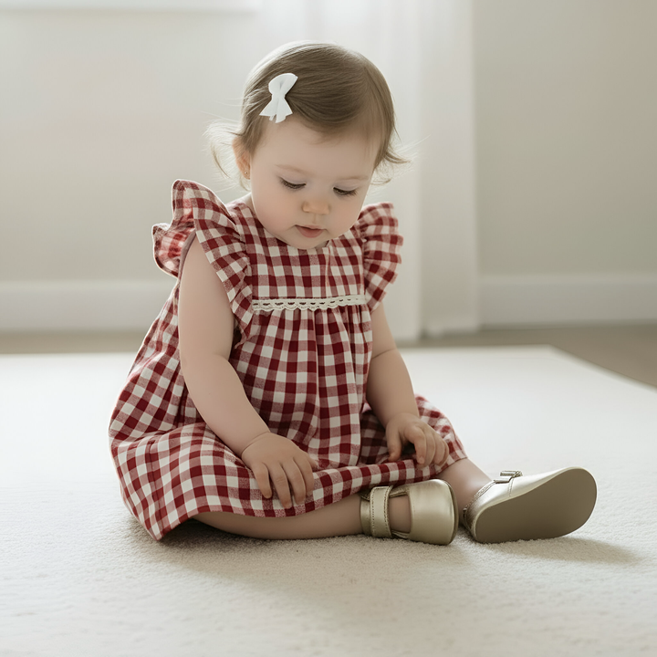Baby Girls Maisy Dress - Red Check
