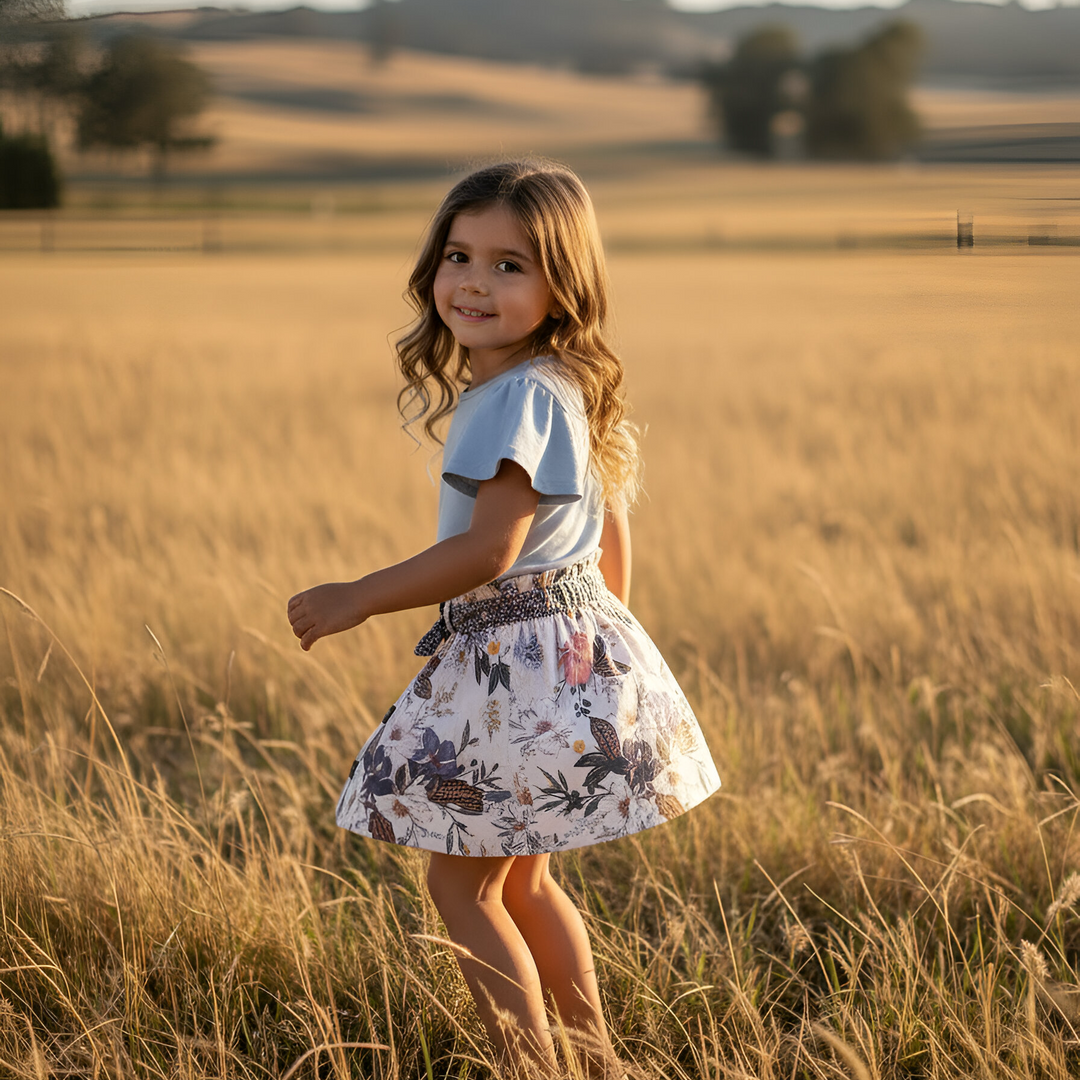 Girls Charlotte Skirt - Native Floral