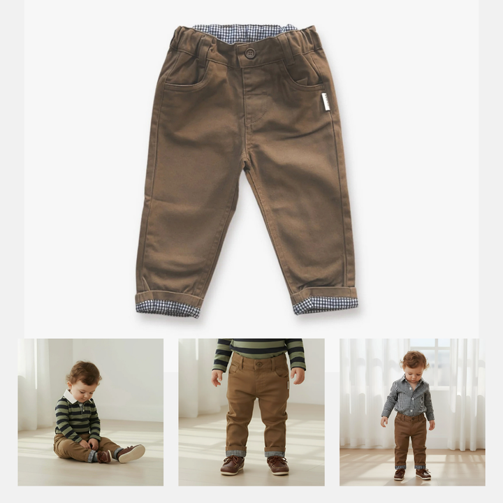Baby Boys Chino Pant - Dark Taupe