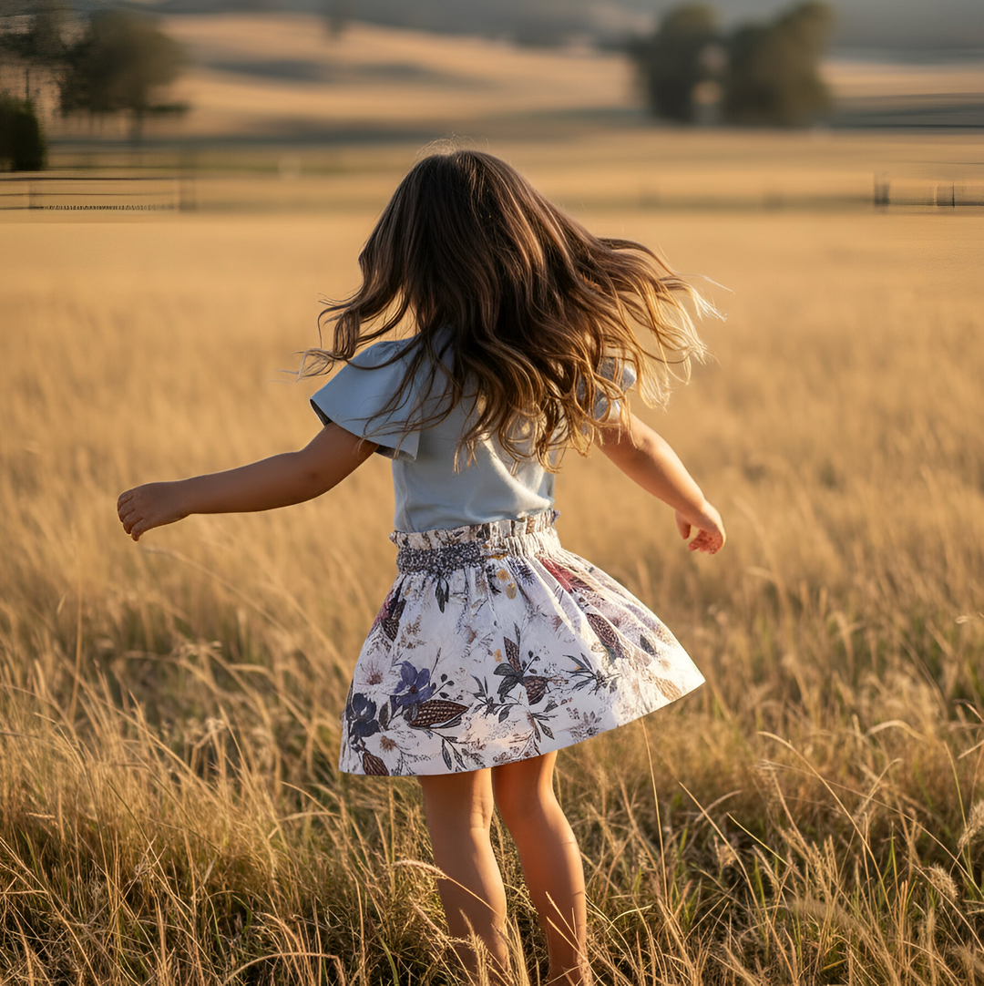 Girls Charlotte Skirt - Native Floral