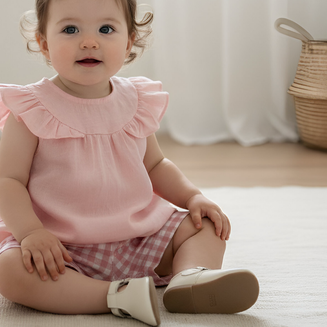 Baby Girls Lucy Shorts - Pink Check