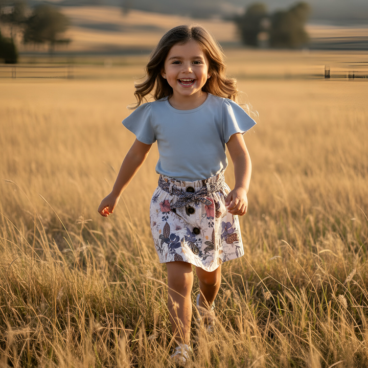 Girls Charlotte Skirt - Native Floral