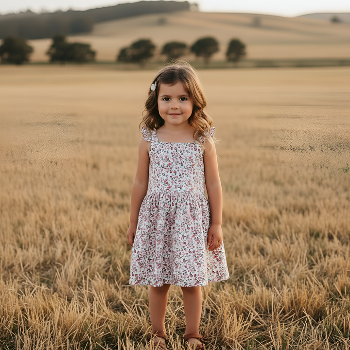 Girls Ellie Dress - Pink Petite Floral 26