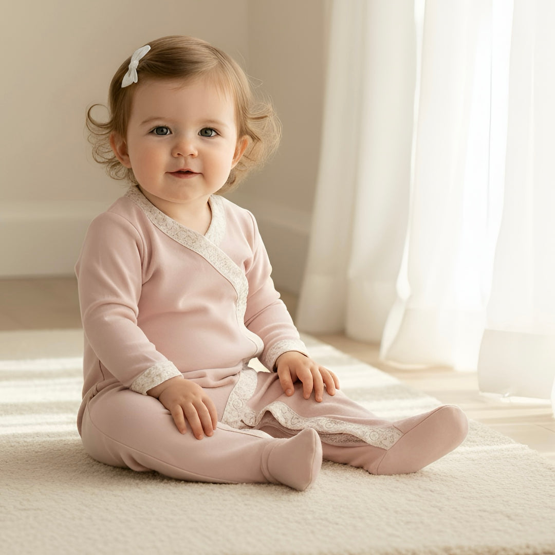 Baby Girls Winter Onesie - Pink