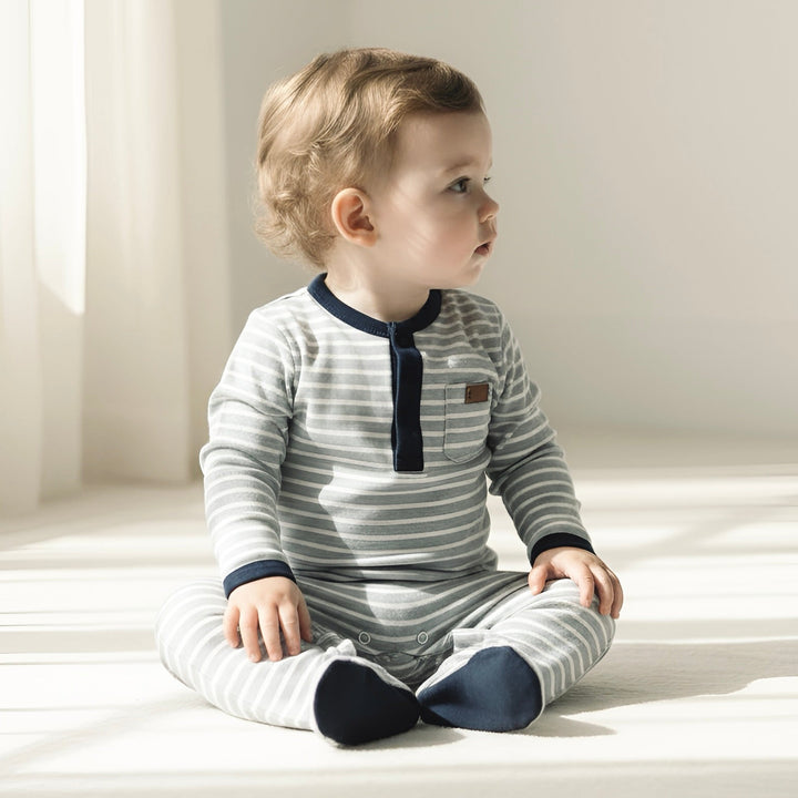 Baby Boys Winter Onesie - Blue