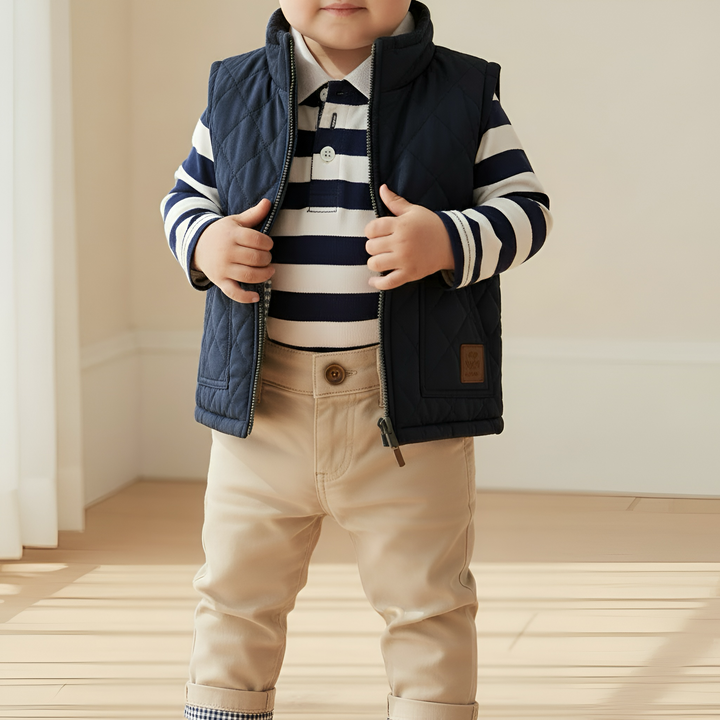 Baby Boys Campbell Vest - Navy