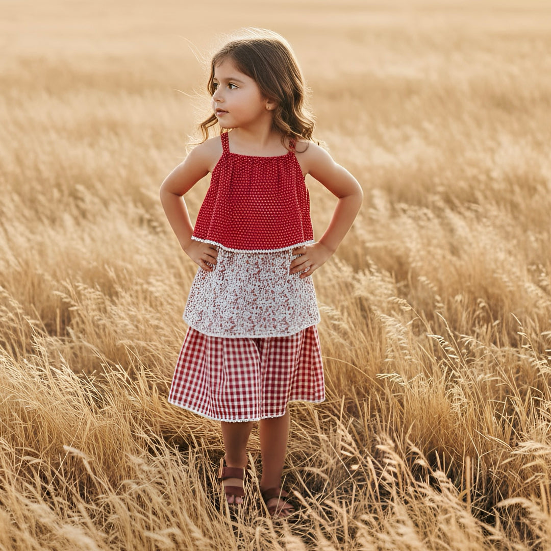 Girls Sadie Dress -  Festive Floral