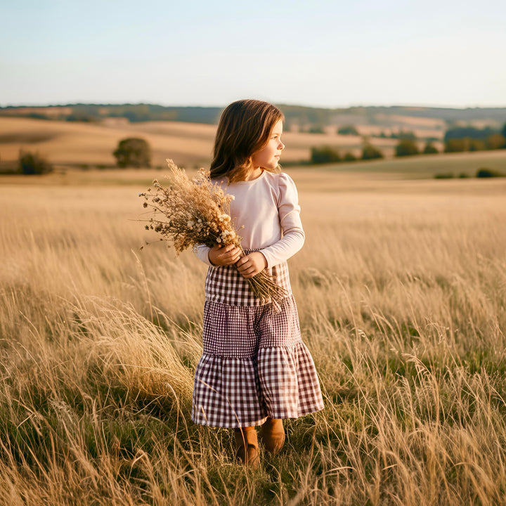 Girls Puff Sleeve Knit Top - Pink