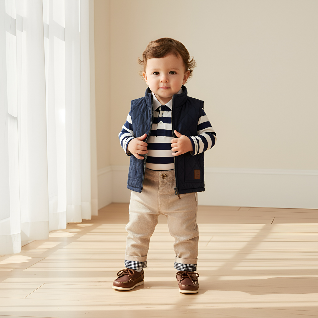 Baby Boys Campbell Vest - Navy