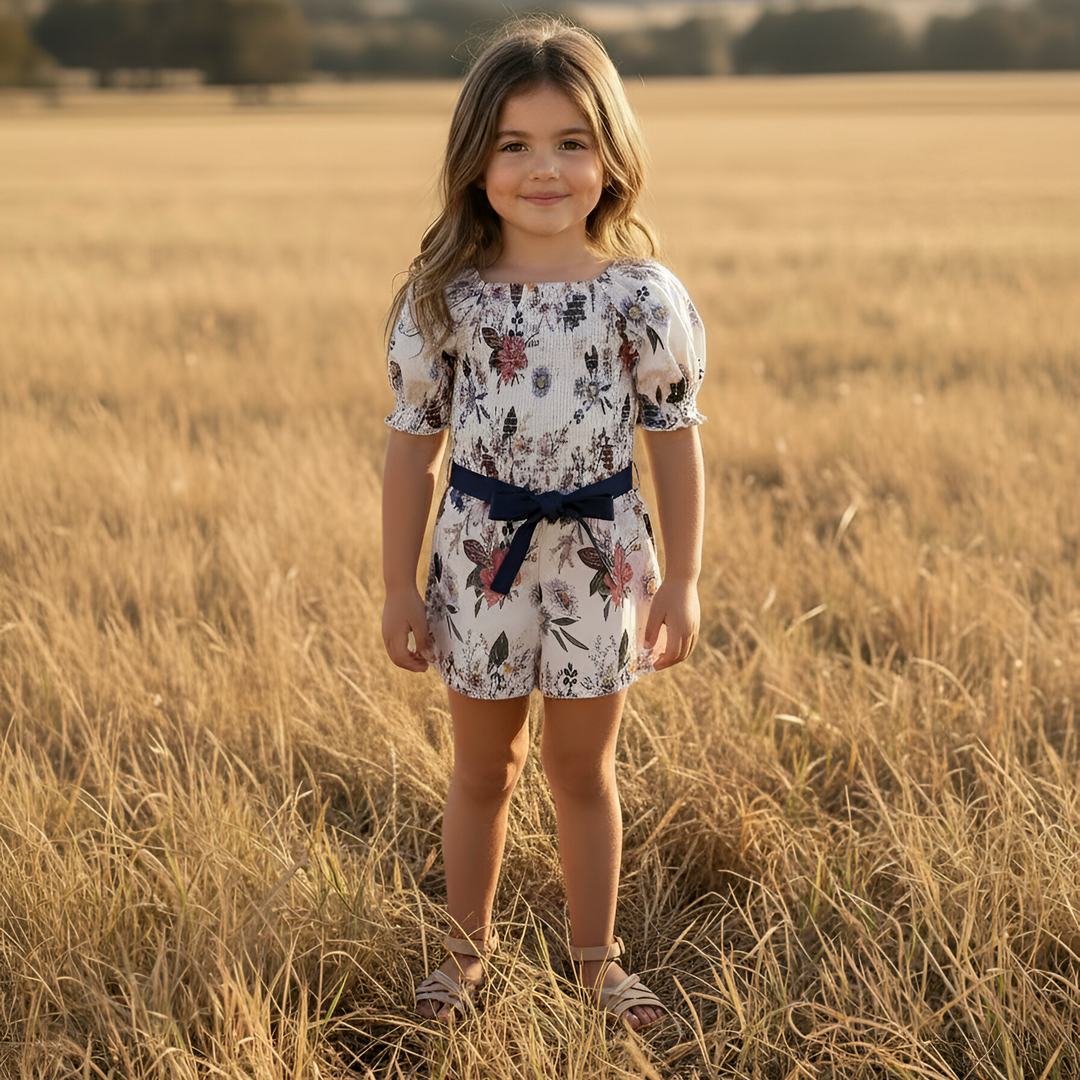 Girls Tilly Playsuit - Native Floral