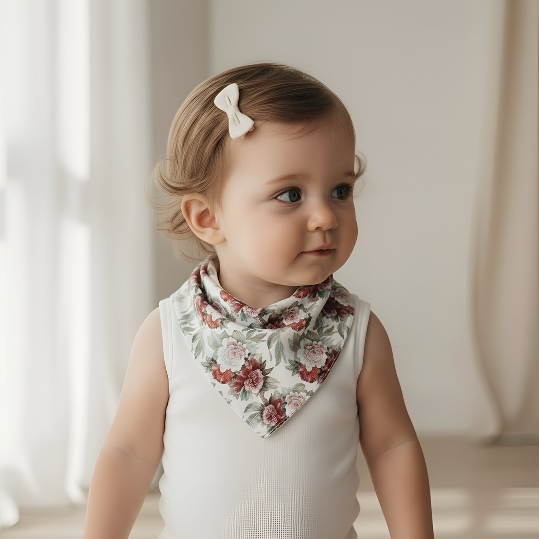Baby Girls Dribble Bib - Festive Floral