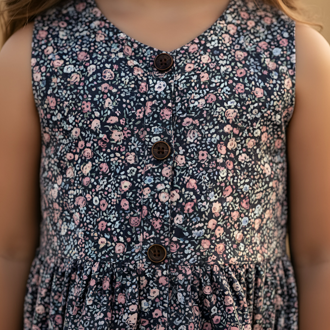 Girls Alice Dress - Vintage Posy