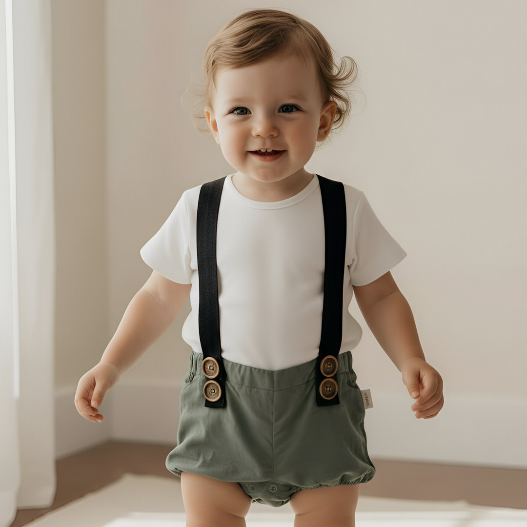 Baby Boys Digby - Green Linen 26