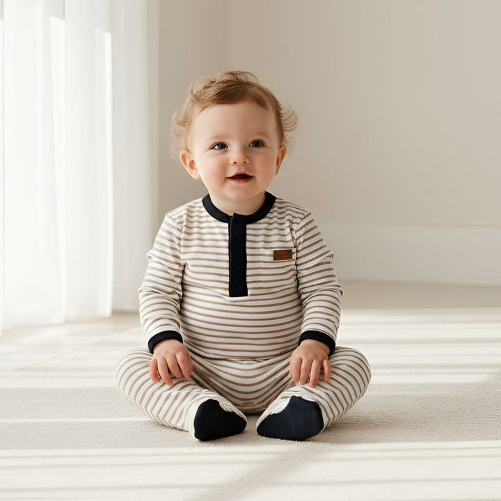 Baby Boys Winter Onesie - Beige