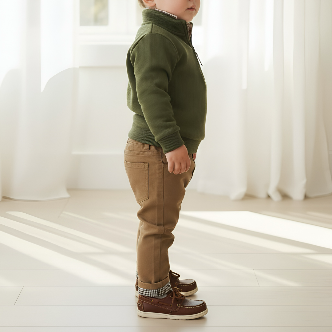 Baby Boys Harry Jumper - Dark Olive