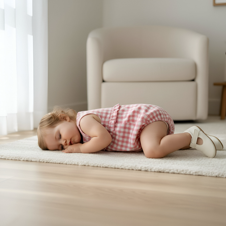 Baby Girls Nora Playsuit - Pink Check