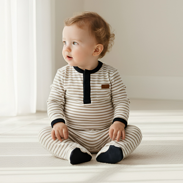 Baby Boys Winter Onesie - Beige
