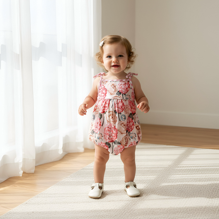 Baby Girls Elsie Playsuit - Pink Blossom