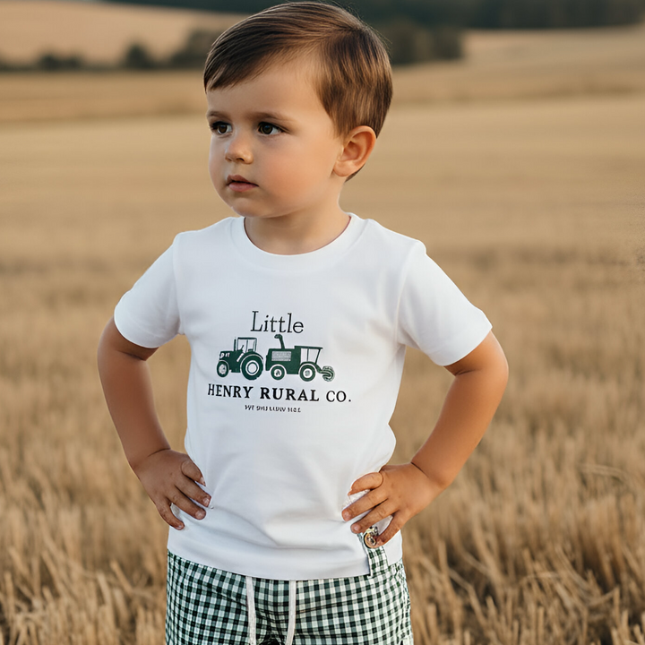 Boys Sonny Shorts - Green Gingham 26