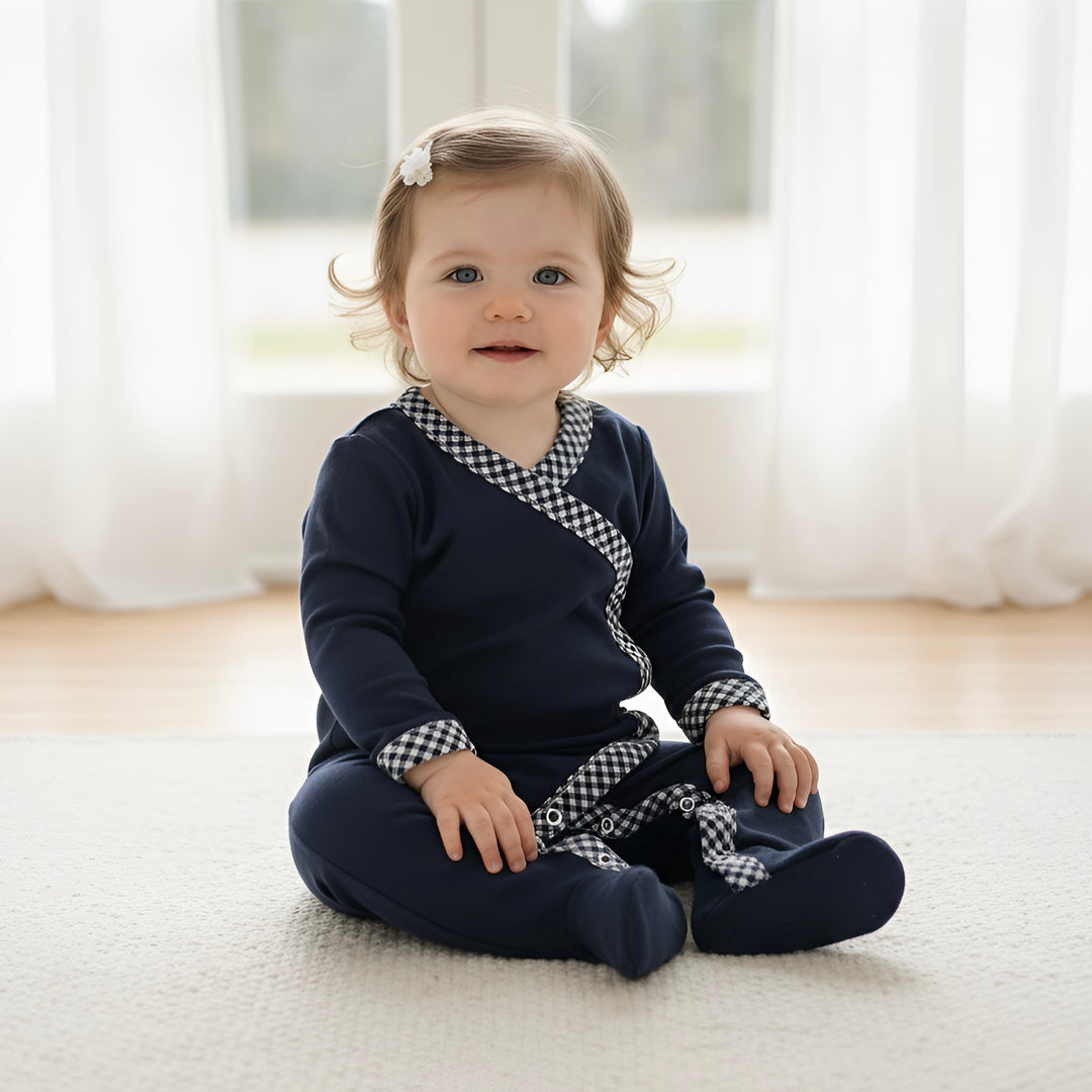 Baby Girls Winter Onesie - Navy