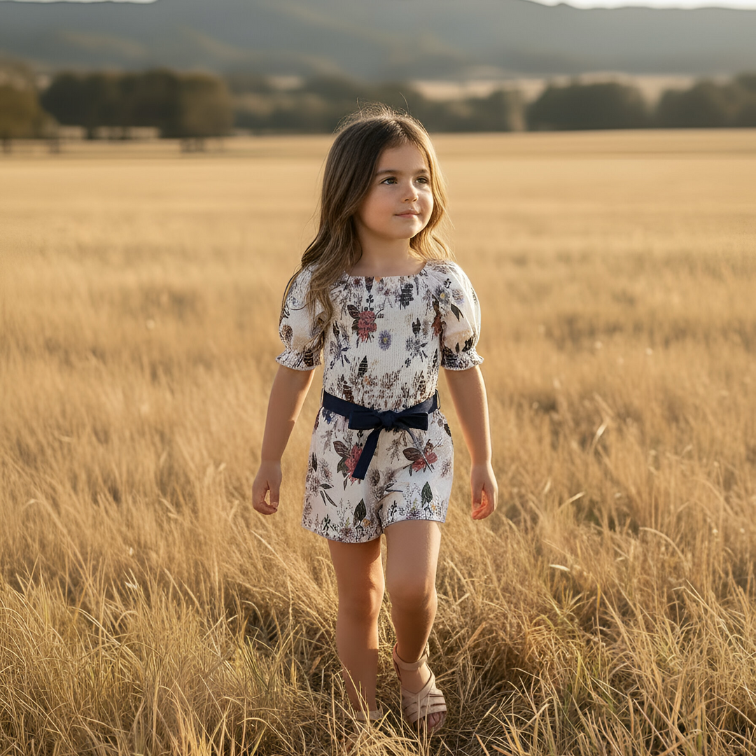 Girls Tilly Playsuit - Native Floral