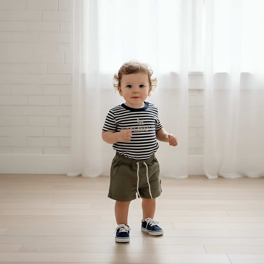 Baby Boys Henry Rural Co Tee - Navy White Stripe 26