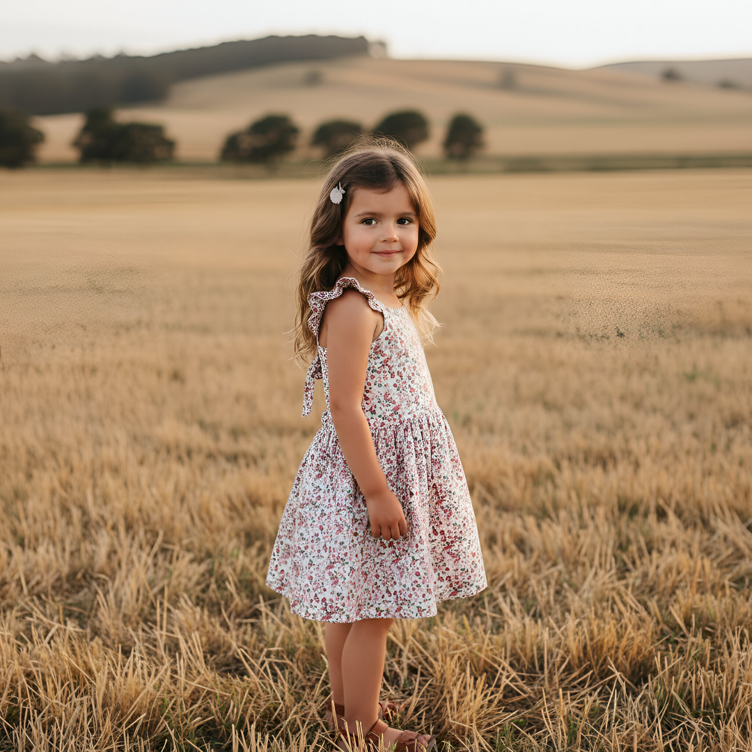 Girls Ellie Dress - Pink Petite Floral 26