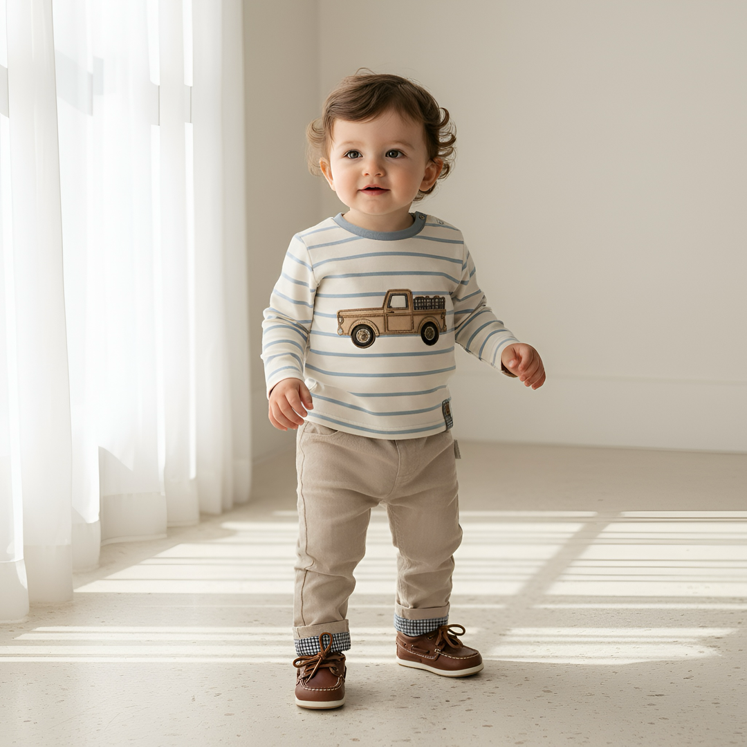 Baby Boys Chino Pant - Stone